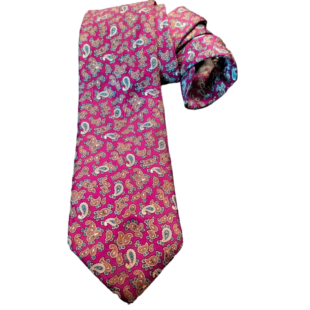 Vintage Dior Red Paisley Tie